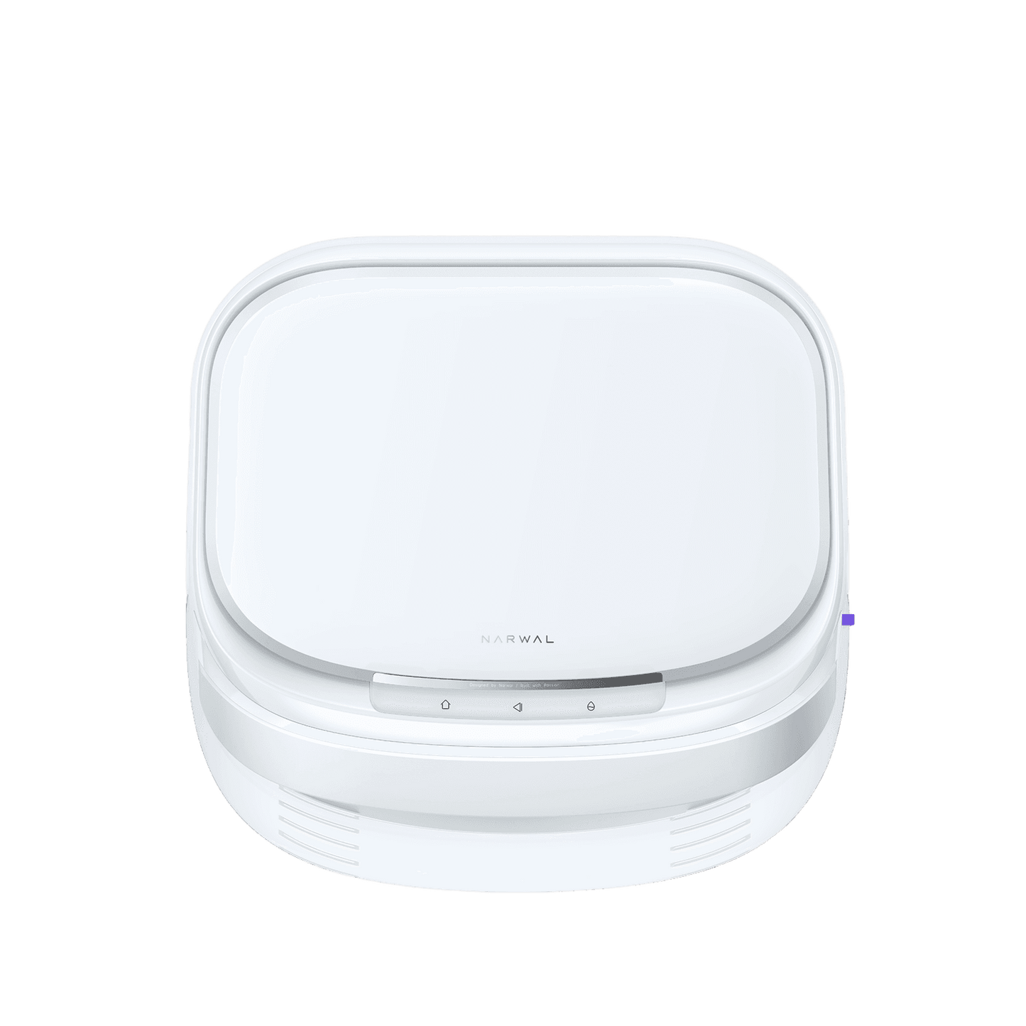 Oversigt over Narwal Freo Z10 robotstøvsuger med kontrolpanel, smart design til problemfri rengøring i hjemmet.