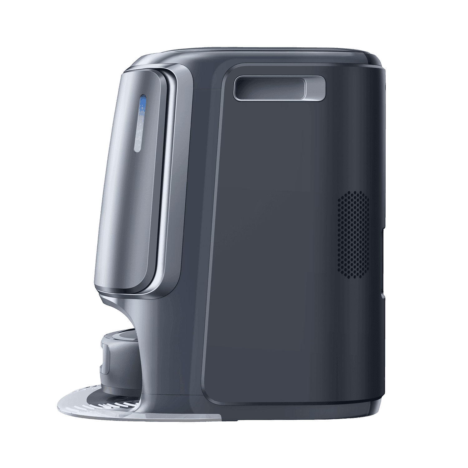 Sidovy av Narwal Freo Z 10 Ultra (grey) robotdammsugare med integrerad dockningsstation för smart hushållsrengöring.