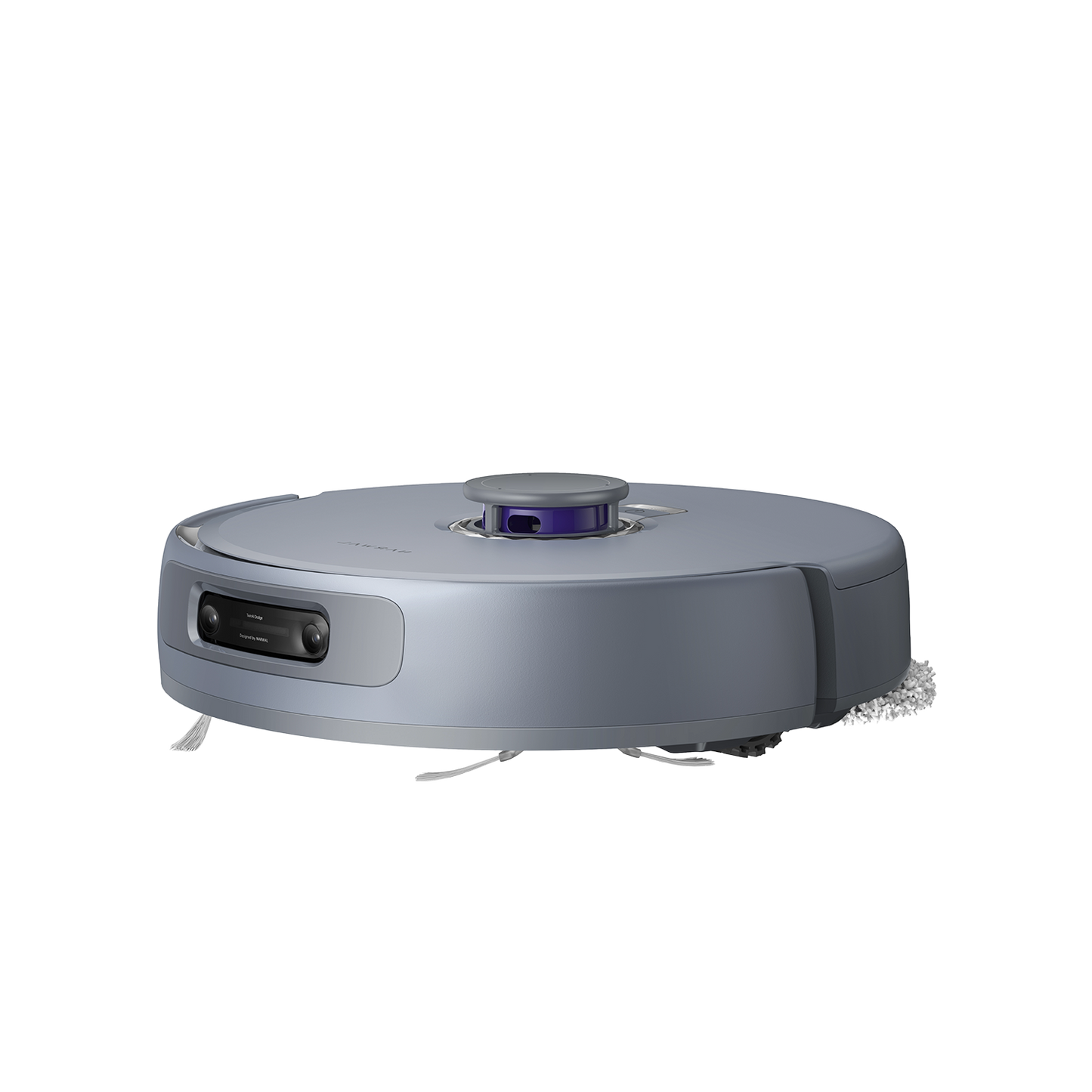 Grå Narwal Freo Z Ultra robotdammsugare med 12,000Pa sugkraft och smart hinderigenkänning för effektiv hemstädning.
